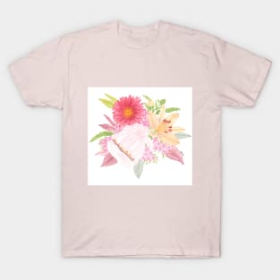 Trio of Pastel Flowers T-Shirt